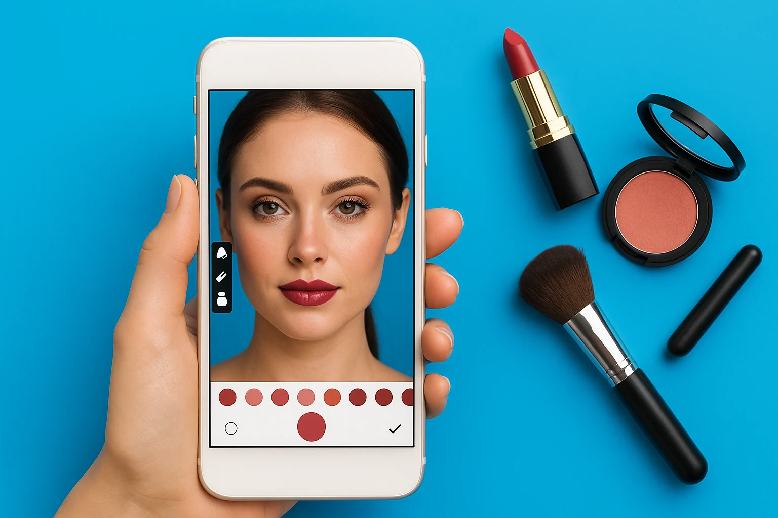 Aplikace pro líčení na mobilním telefonu